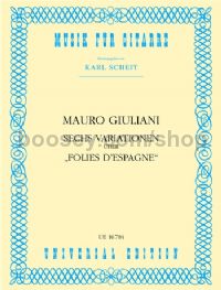 Six Variations on "Folies d'Espagne" (Guitar)