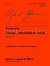 Ahnung Albumblatt Fur Klavier (Wiener Urtext Edition)