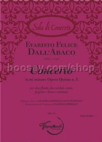 Concerto in mi minore Opera Quinta n. 3