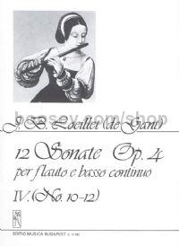 12 Sonatas Op. 4, Vol. IV: Nos. 10-12 for flute & piano