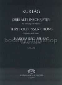 Three Old Inscriptions Op. 25 voice & piano