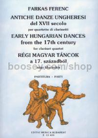 Early Hungarian Dances from the 17th Century - 4 clarinets (score & parts)