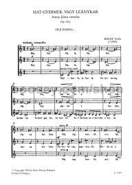 Hat gyermek- vagy leánykar, op. 32/c - children's choir (3-part)