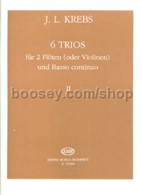 6 Trios, Vol. 2 - 2 flutes (violins) & basso continuo
