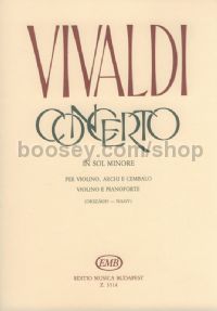 Concerto in G minor, RV334 - violin & piano