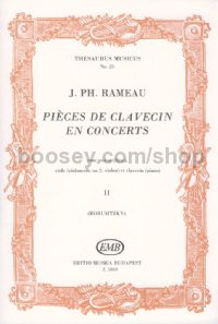 Pièces de clavecin en concerts, II - violin (flute), cello (violin) & harpsichord (score & parts)