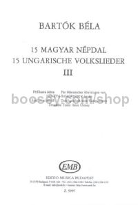 15 Magyar népdal 3 - lower voices (TTBB)