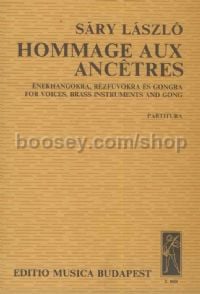 Hommage aux ancétres - 6 voices, six brass instruments & gong (score)