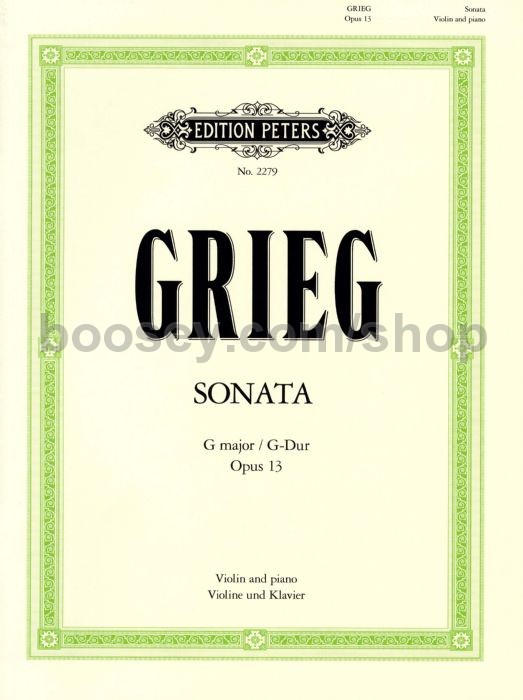Edvard Grieg - Sonata in G, Op.13 (Jacobsen) (violin & piano)